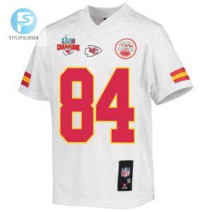 Justin Watson 84 Kansas City Chiefs Super Bowl Lvii Champions 3 Stars Youth Game Jersey White stylepulseusa 1 2