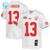 Nazeeh Johnson 13 Kansas City Chiefs Super Bowl Lvii Champions 3 Stars Youth Game Jersey White stylepulseusa 1