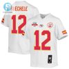 Shane Buechele 12 Kansas City Chiefs Super Bowl Lvii Champions 3 Stars Youth Game Jersey White stylepulseusa 1