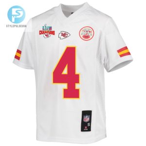 Chad Henne 4 Kansas City Chiefs Super Bowl Lvii Champions 3 Stars Youth Game Jersey White stylepulseusa 1 2