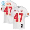 Darius Harris 47 Kansas City Chiefs Super Bowl Lvii Champions 3 Stars Youth Game Jersey White stylepulseusa 1