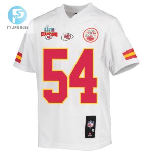 Leo Chenal 54 Kansas City Chiefs Super Bowl Lvii Champions 3 Stars Youth Game Jersey White stylepulseusa 1 2