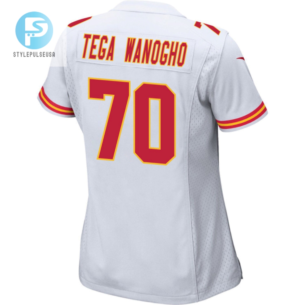 Prince Tega Wanogho 70 Kansas City Chiefs Super Bowl Lvii Champions 3 Stars Women Game Jersey  White 
