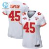 Michael Burton 45 Kansas City Chiefs Super Bowl Lvii Champions 3 Stars Women Game Jersey White stylepulseusa 1