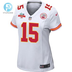 Patrick Mahomes 15 Kansas City Chiefs Super Bowl Lvii Champions 3 Stars Women Game Jersey White stylepulseusa 1 2