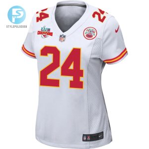 Skyy Moore 24 Kansas City Chiefs Super Bowl Lvii Champions 3 Stars Women Game Jersey White stylepulseusa 1 2