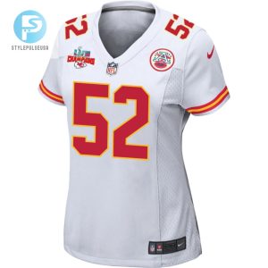 Creed Humphrey 52 Kansas City Chiefs Super Bowl Lvii Champions 3 Stars Women Game Jersey White stylepulseusa 1 2