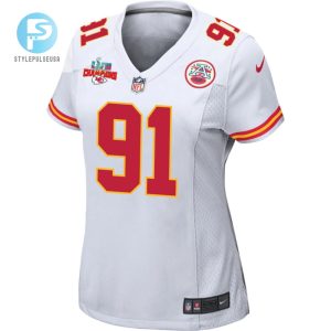 Derrick Nnadi 91 Kansas City Chiefs Super Bowl Lvii Champions 3 Stars Women Game Jersey White stylepulseusa 1 2