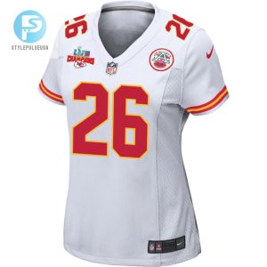 Deon Bush 26 Kansas City Chiefs Super Bowl Lvii Champions 3 Stars Women Game Jersey White stylepulseusa 1 2