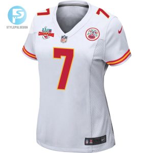 Harrison Butker 7 Kansas City Chiefs Super Bowl Lvii Champions 3 Stars Women Game Jersey White stylepulseusa 1 2