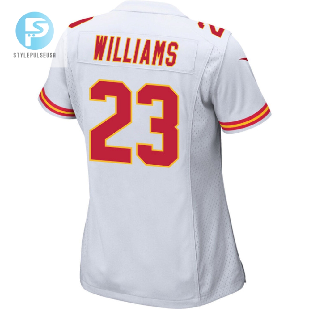 Joshua Williams 23 Kansas City Chiefs Super Bowl Lvii Champions 3 Stars Women Game Jersey  White 