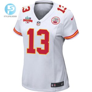 Nazeeh Johnson 13 Kansas City Chiefs Super Bowl Lvii Champions 3 Stars Women Game Jersey White stylepulseusa 1 2