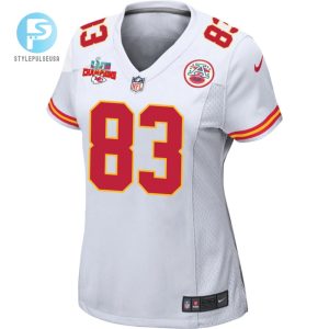 Noah Gray 83 Kansas City Chiefs Super Bowl Lvii Champions 3 Stars Women Game Jersey White stylepulseusa 1 2