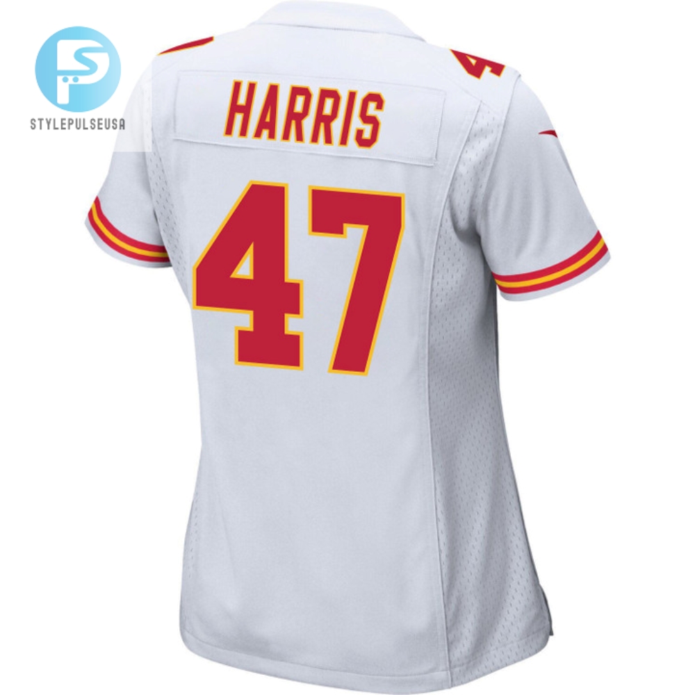 Darius Harris 47 Kansas City Chiefs Super Bowl Lvii Champions 3 Stars Women Game Jersey  White 