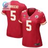 Tommy Townsend 5 Kansas City Chiefs Super Bowl Lvii Champions 3 Stars Women Game Jersey Red stylepulseusa 1