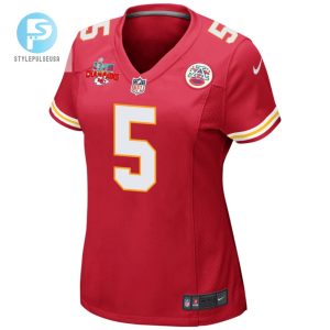 Tommy Townsend 5 Kansas City Chiefs Super Bowl Lvii Champions 3 Stars Women Game Jersey Red stylepulseusa 1 2