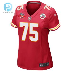 Darian Kinnard 75 Kansas City Chiefs Super Bowl Lvii Champions 3 Stars Women Game Jersey Red stylepulseusa 1 2