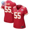 Frank Clark 55 Kansas City Chiefs Super Bowl Lvii Champions 3 Stars Women Game Jersey Red stylepulseusa 1