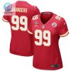 Khalen Saunders 99 Kansas City Chiefs Super Bowl Lvii Champions 3 Stars Women Game Jersey Red stylepulseusa 1