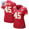 Michael Burton 45 Kansas City Chiefs Super Bowl Lvii Champions 3 Stars Women Game Jersey Red stylepulseusa 1