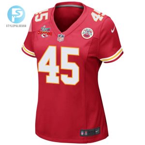 Michael Burton 45 Kansas City Chiefs Super Bowl Lvii Champions 3 Stars Women Game Jersey Red stylepulseusa 1 2