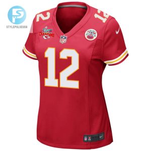 Shane Buechele 12 Kansas City Chiefs Super Bowl Lvii Champions 3 Stars Women Game Jersey Red stylepulseusa 1 2