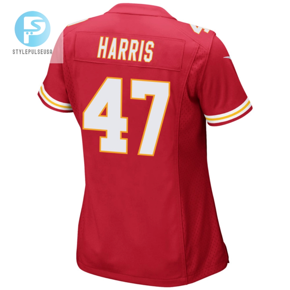 Darius Harris 47 Kansas City Chiefs Super Bowl Lvii Champions 3 Stars Women Game Jersey  Red 