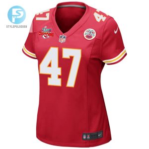 Darius Harris 47 Kansas City Chiefs Super Bowl Lvii Champions 3 Stars Women Game Jersey Red stylepulseusa 1 2