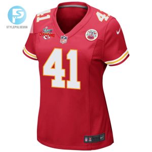 James Winchester 41 Kansas City Chiefs Super Bowl Lvii Champions 3 Stars Women Game Jersey Red stylepulseusa 1 2