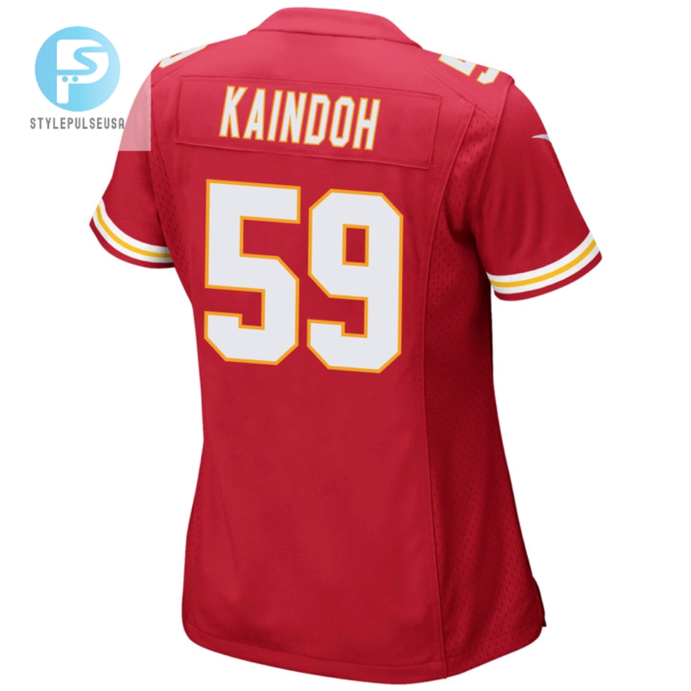 Joshua Kaindoh 59 Kansas City Chiefs Super Bowl Lvii Champions 3 Stars Women Game Jersey  Red 
