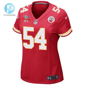 Leo Chenal 54 Kansas City Chiefs Super Bowl Lvii Champions 3 Stars Women Game Jersey Red stylepulseusa 1 2