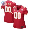 Custom Kansas City Chiefs Super Bowl Lvii Champions 3 Stars Women Game Jersey Red stylepulseusa 1