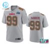 Khalen Saunders 99 Kansas City Chiefs Super Bowl Lvii Patch Atmosphere Fashion Game Jersey Gray stylepulseusa 1