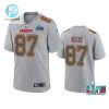 Travis Kelce 87 Kansas City Chiefs Super Bowl Lvii Patch Atmosphere Fashion Game Jersey Gray stylepulseusa 1