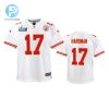 Mecole Hardman 17 Kansas City Chiefs Super Bowl Lvii Game Jersey Youth White stylepulseusa 1