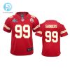 Khalen Saunders 99 Kansas City Chiefs Super Bowl Lvii Game Jersey Youth Red stylepulseusa 1