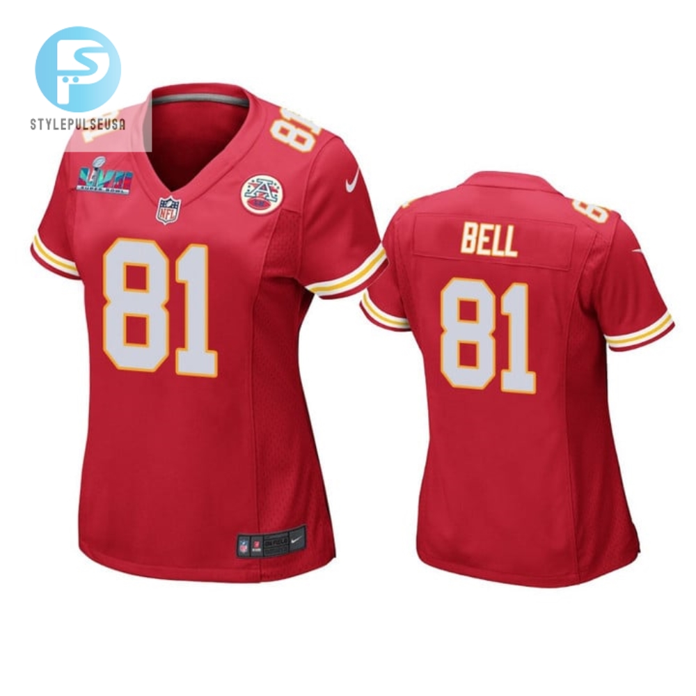 Blake Bell 81 Kansas City Chiefs Super Bowl Lvii Game Jersey Women Red stylepulseusa 1