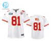 Blake Bell 81 Kansas City Chiefs Super Bowl Lvii Game Jersey Youth White stylepulseusa 1