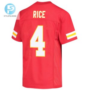 Rashee Rice 4 Kansas City Chiefs Game Jersey Youth Red stylepulseusa 1 2