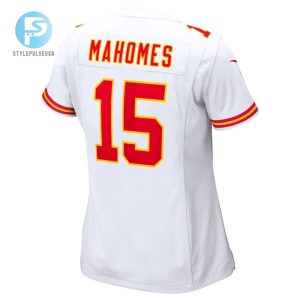 Patrick Mahomes 15 Kansas City Chiefs Womens Super Bowl Lvii Patch Away Game Jersey White stylepulseusa 1 2