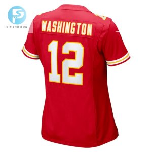 Montrell Washington 12 Kansas City Chiefs Game Women Jersey Red stylepulseusa 1 2