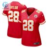 Keith Taylor 28 Kansas City Chiefs Game Women Jersey Red stylepulseusa 1