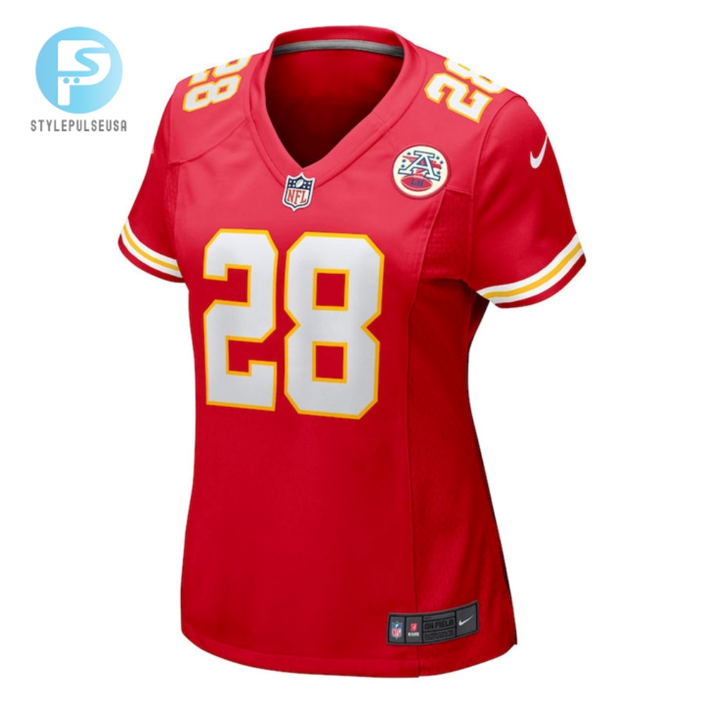 Keith Taylor 28 Kansas City Chiefs Game Women Jersey  Red 