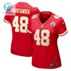 Cole Christiansen 48 Kansas City Chiefs Game Women Jersey Red stylepulseusa 1