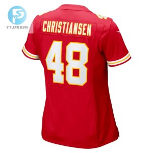 Cole Christiansen 48 Kansas City Chiefs Game Women Jersey Red stylepulseusa 1 2