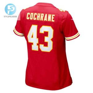 Jack Cochrane 43 Kansas City Chiefs Game Women Jersey Red stylepulseusa 1 2