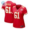 Austin Reiter 61 Kansas City Chiefs Game Women Jersey Red stylepulseusa 1