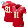 Blake Bell 81 Kansas City Chiefs Game Women Jersey Red stylepulseusa 1