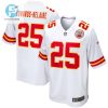 Clyde Edwardshelaire 25 Kansas City Chiefs Game Men Jersey White stylepulseusa 1