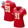 Derrick Nnadi 91 Kansas City Chiefs Game Women Jersey Red stylepulseusa 1